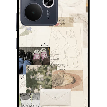 Soft Aesthetic Realme 14T 5G Glass Case