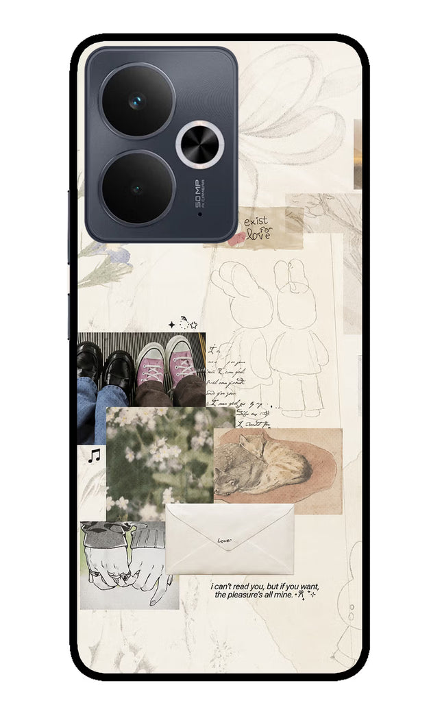 Soft Aesthetic Realme 14T 5G Glass Case
