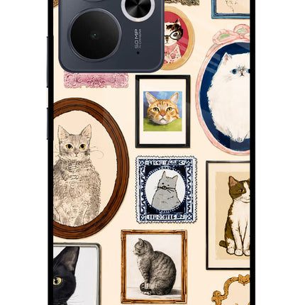Mirror Cats Realme 14T 5G Glass Case