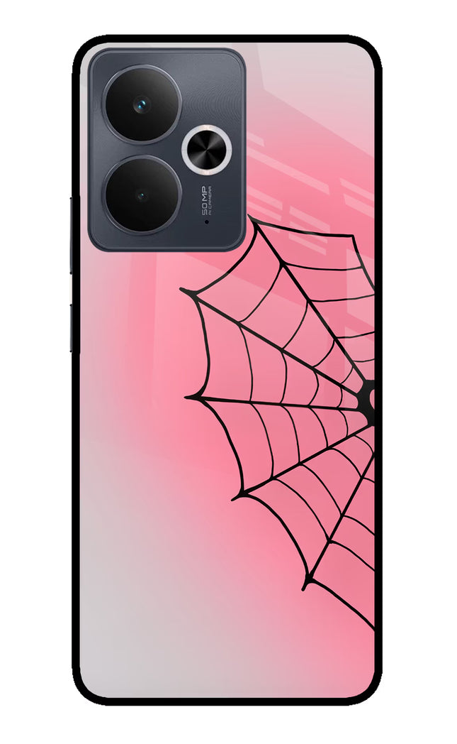 Pink Web Realme 14T 5G Glass Case