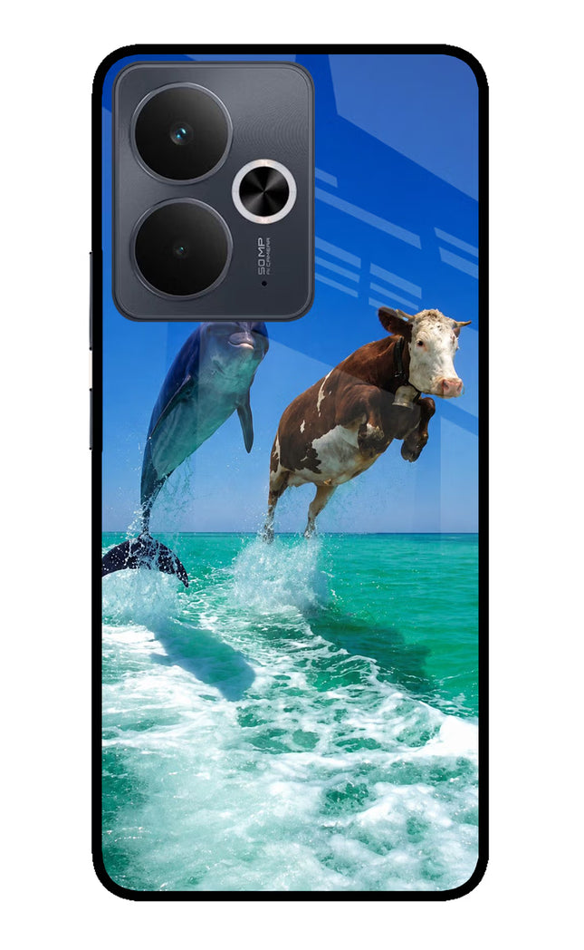 Dolphin vs Cow Realme 14T 5G Glass Case