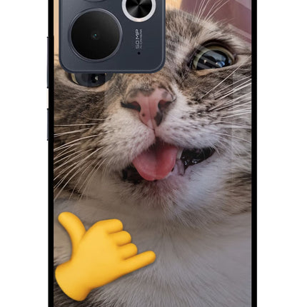 Silly Cat Call Realme 14T 5G Glass Case