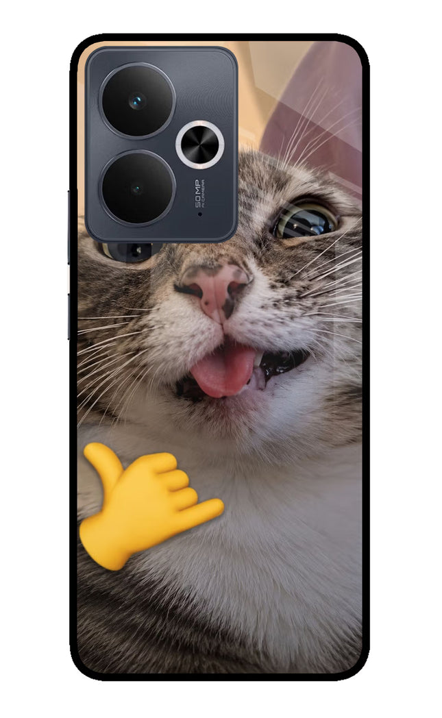 Silly Cat Call Realme 14T 5G Glass Case