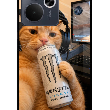 Gamer Cat Energy Realme 14T 5G Glass Case