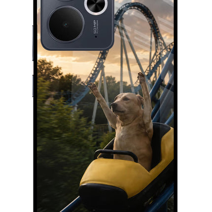 Rollercoaster Dog Realme 14T 5G Glass Case