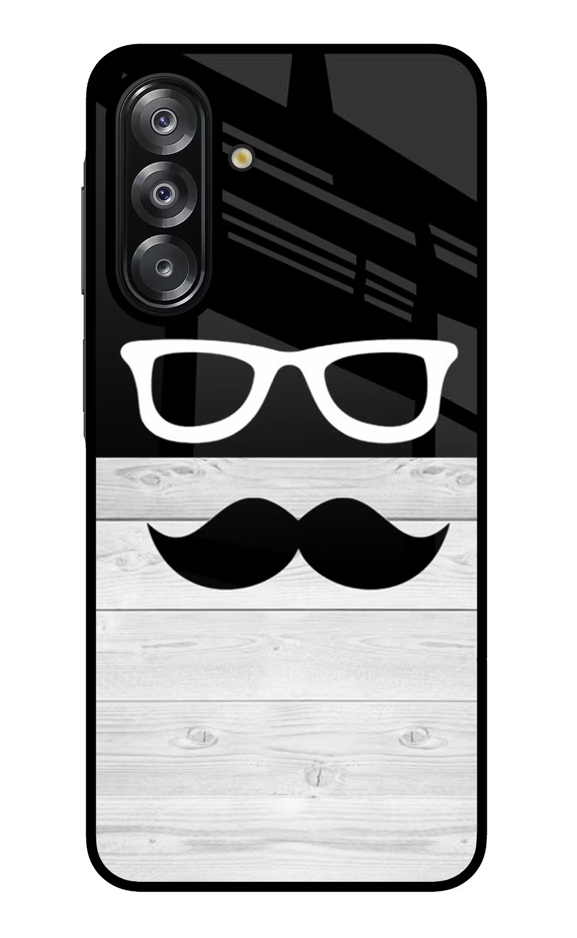 Mustache Samsung A26 Glass Case Back Cover by Casekaro