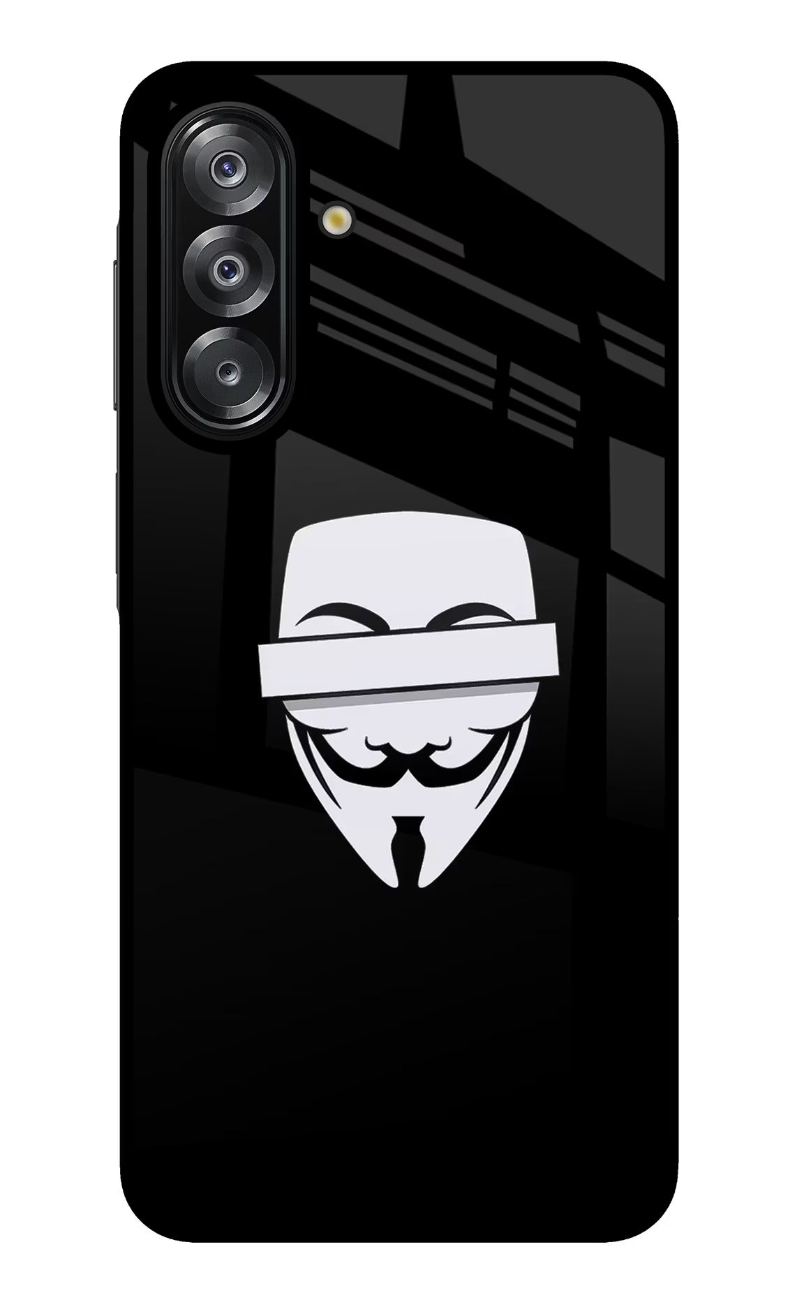 Anonymous Face Samsung A26 Glass Case Back Cover by Casekaro