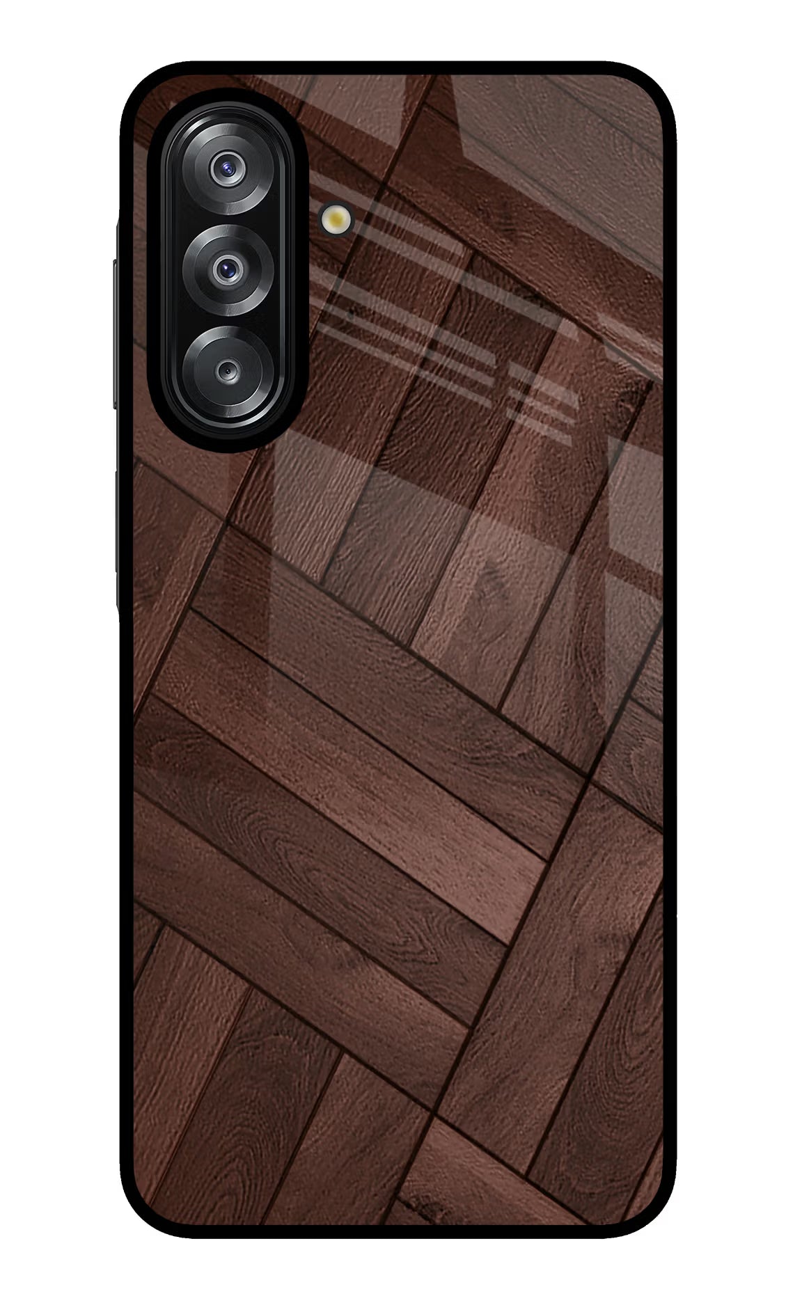 Wooden Texture Design Samsung A26 Glass Case Back Cover by Casekaro