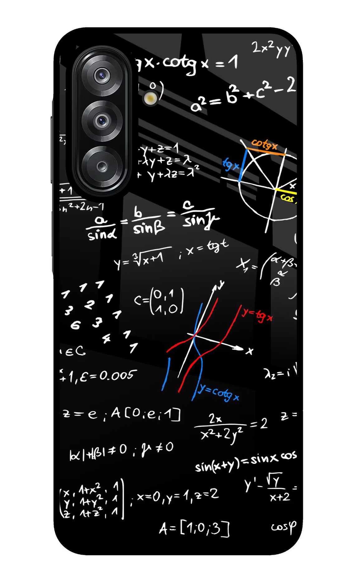 Mathematics Formula Samsung A26 Glass Case Back Cover by Casekaro