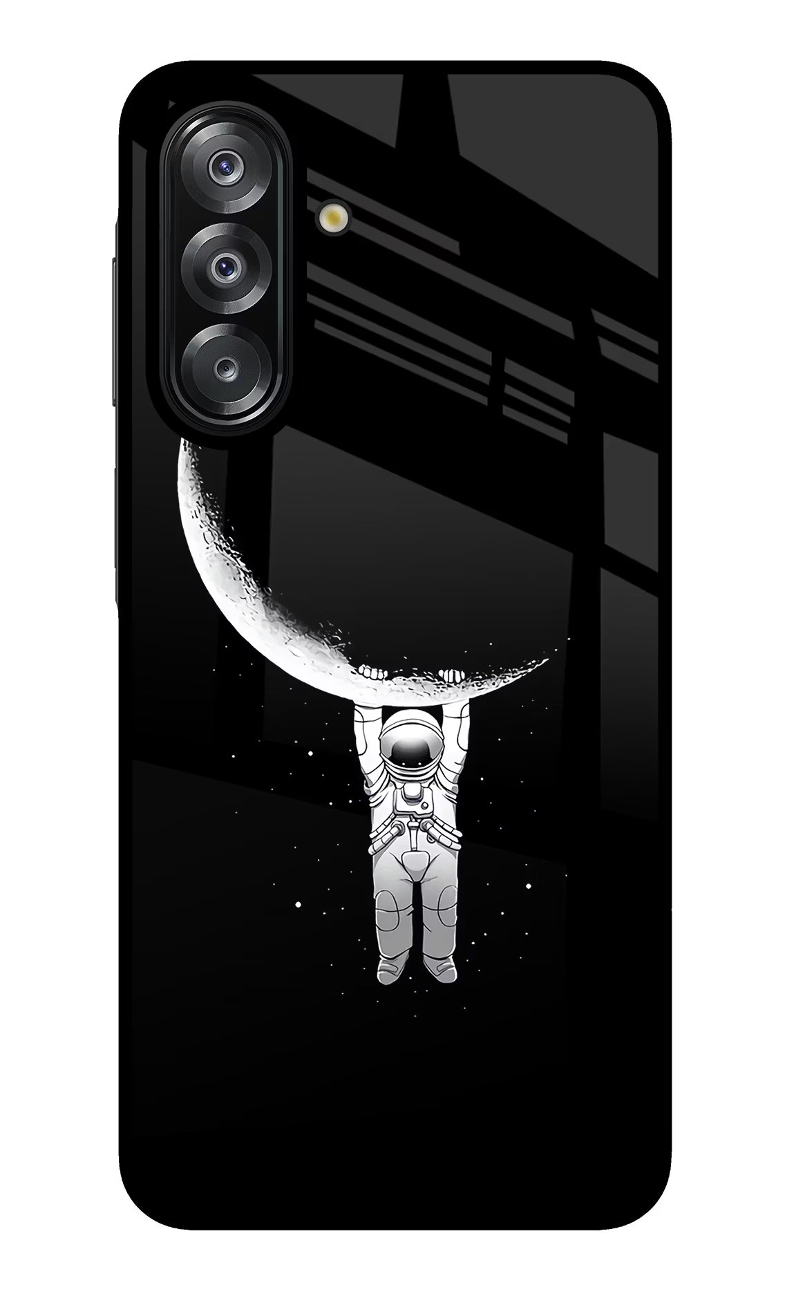 Moon Space Samsung A26 Glass Case Back Cover by Casekaro