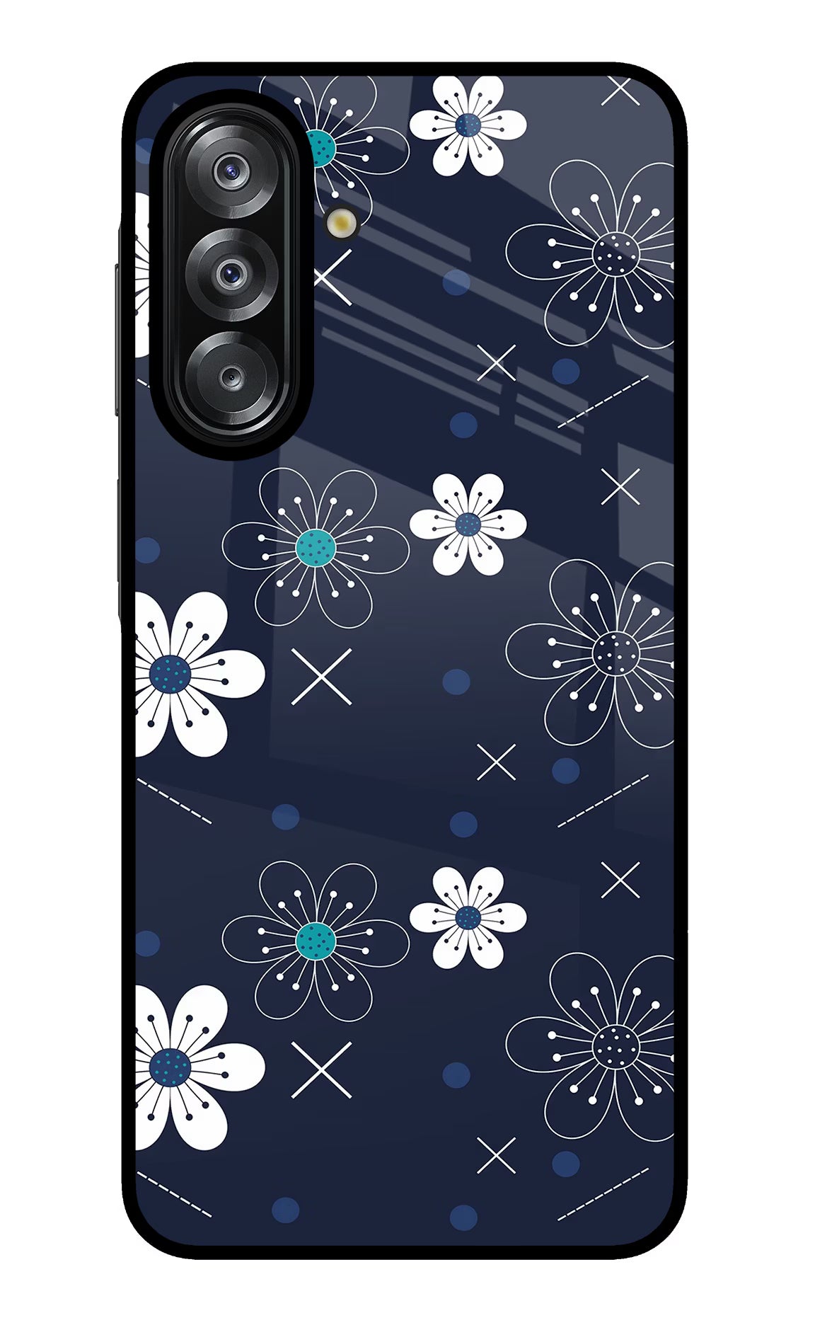 Flowers Samsung A26 Glass Case Back Cover by Casekaro