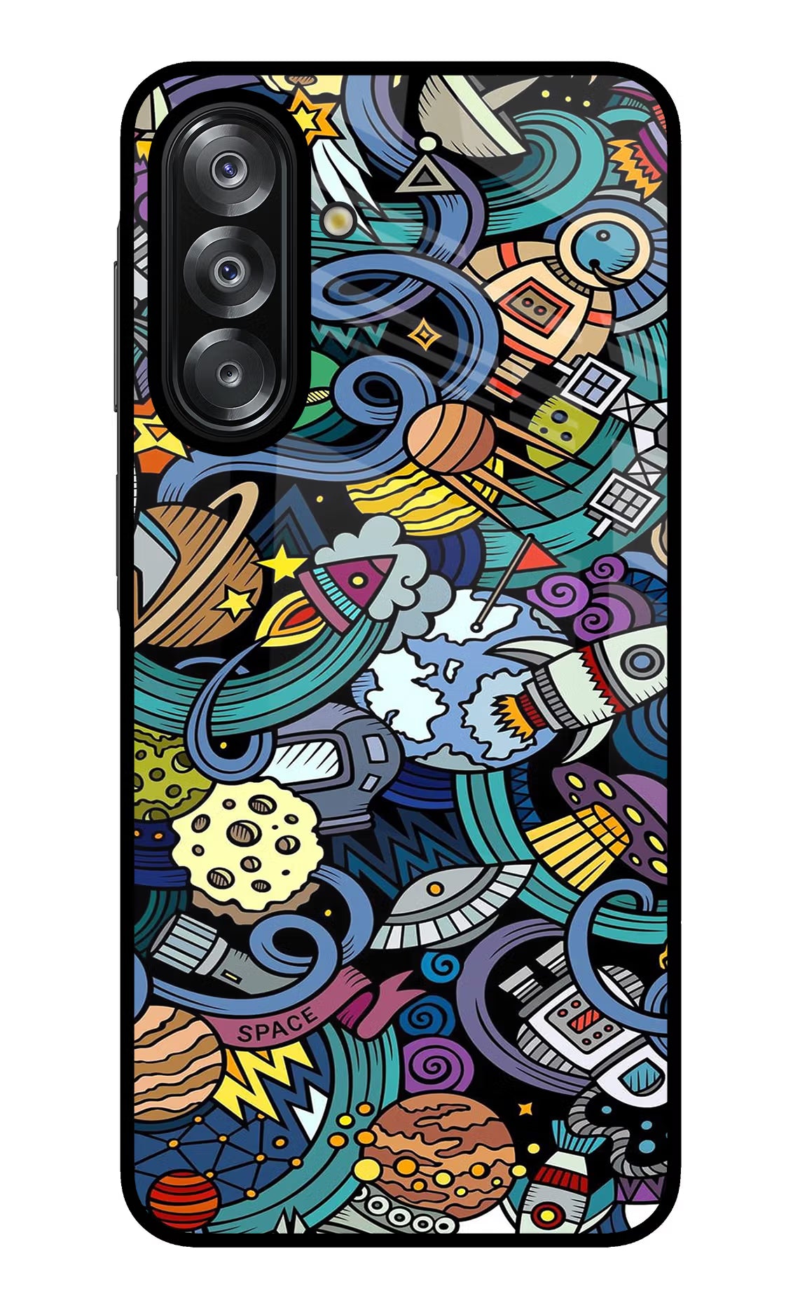 Space Abstract Samsung A26 Glass Case Back Cover by Casekaro