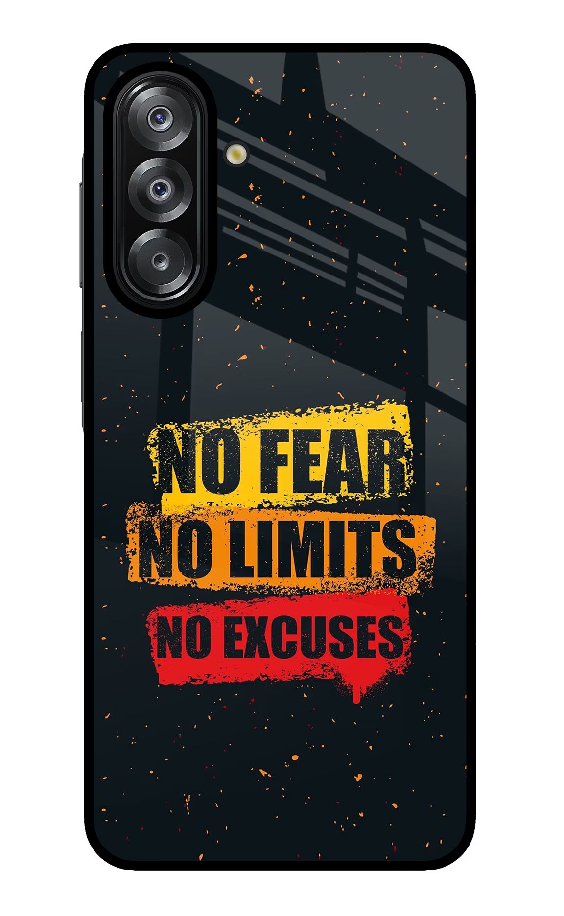 No Fear No Limits No Excuse Samsung A26 Glass Case Back Cover by Casekaro