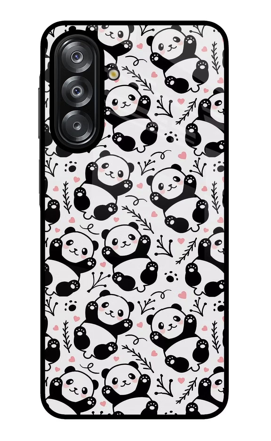 Cute Panda Samsung A26 Glass Case Back Cover by Casekaro