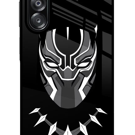 Black Panther Samsung A26 Glass Case Back Cover by Casekaro