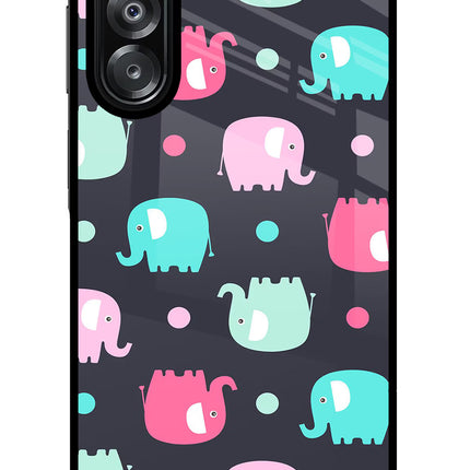 Elephants Samsung A26 Glass Case Back Cover by Casekaro
