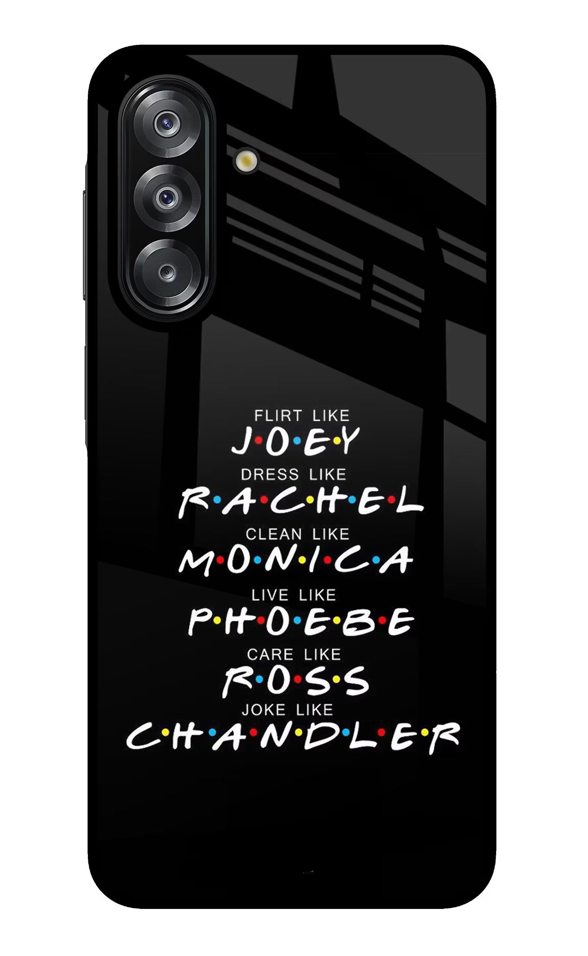 FRIENDS Character Samsung A26 Glass Case Back Cover by Casekaro