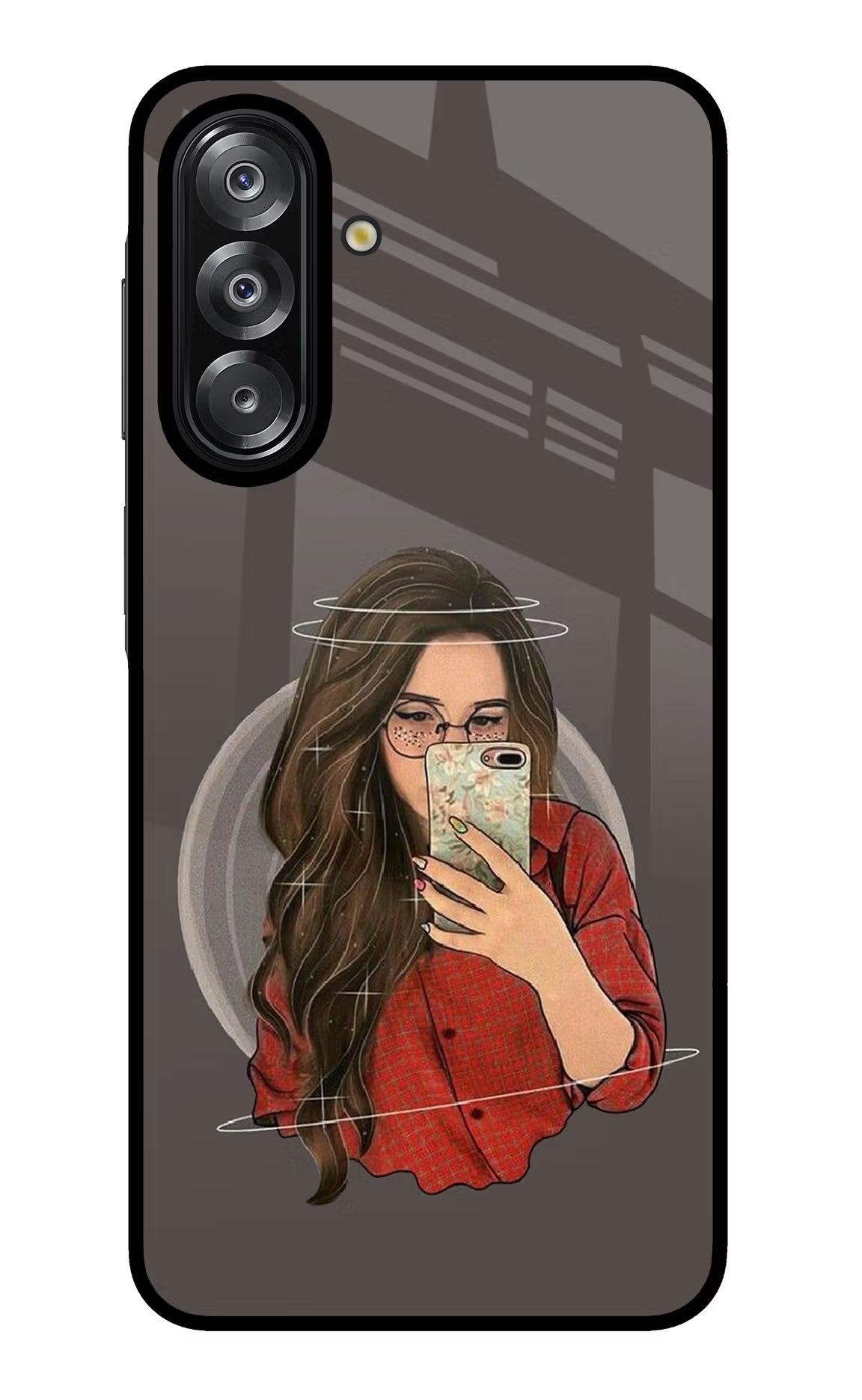 Selfie Queen Samsung A26 Glass Case Back Cover by Casekaro