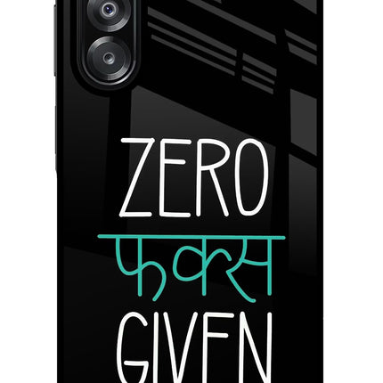 Zero Fucks Given Samsung A26 Glass Case Back Cover by Casekaro