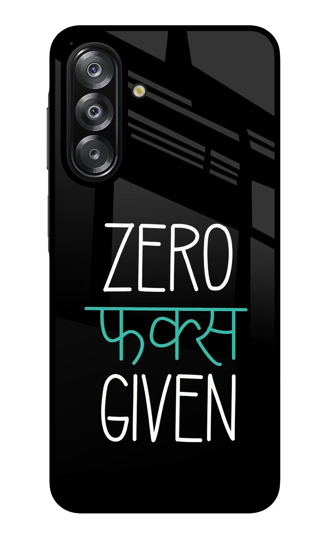 Zero Fucks Given Samsung A26 Glass Case Back Cover by Casekaro