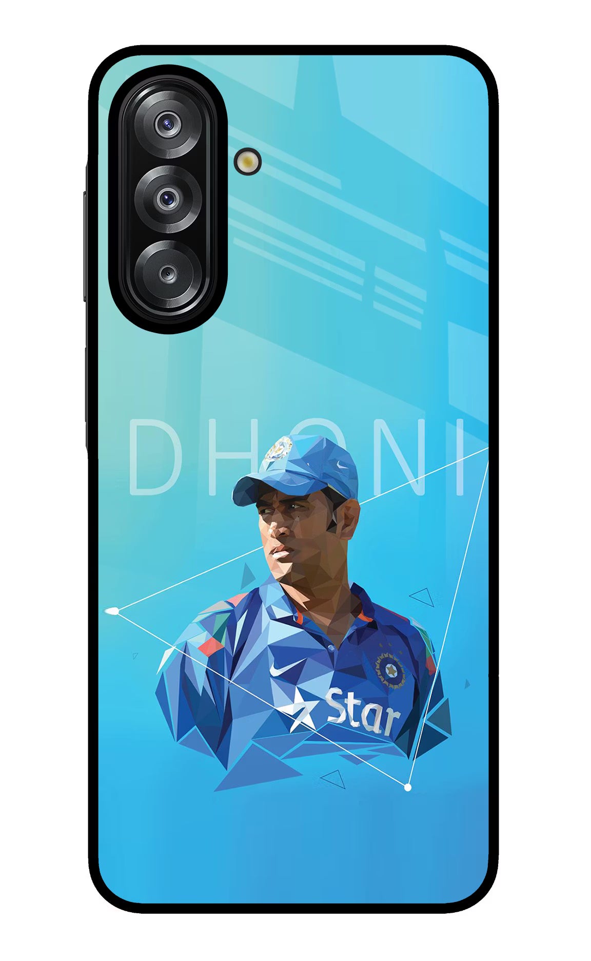 Dhoni Artwork Samsung A26 Glass Case Back Cover by Casekaro
