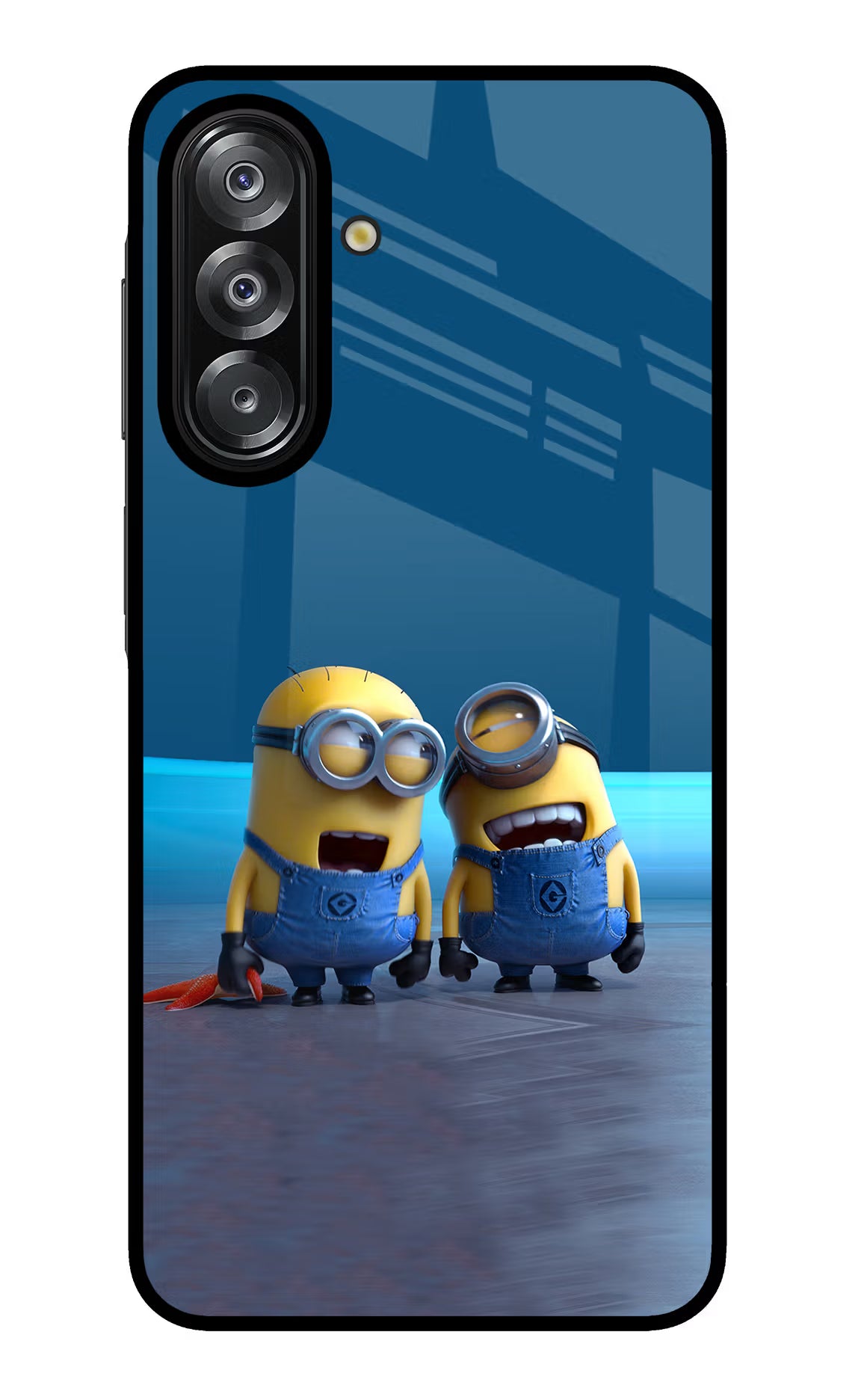 Minion Laughing Samsung A26 Glass Case Back Cover by Casekaro