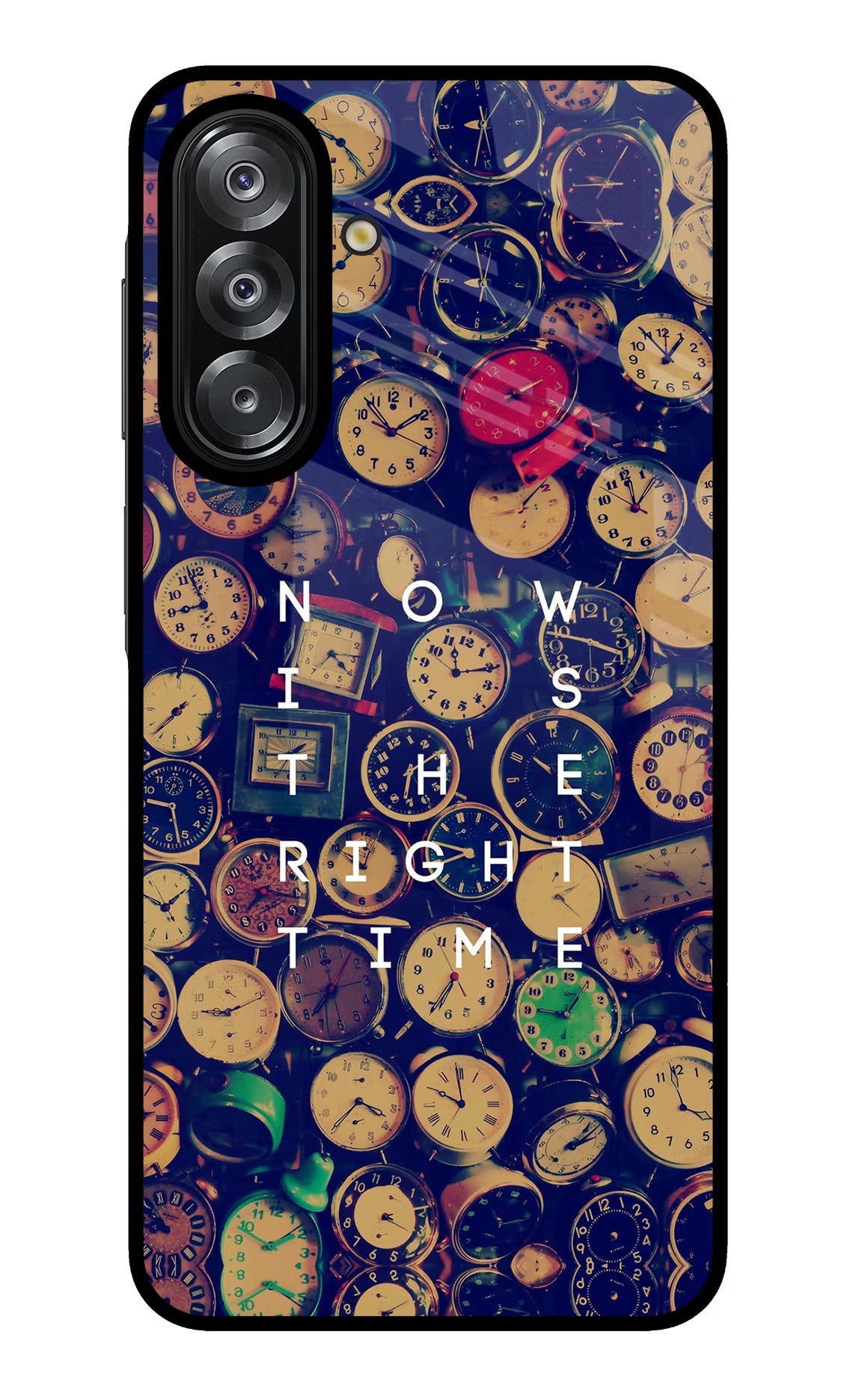 Now is the Right Time Quote Samsung A26 Glass Case Back Cover by Casekaro