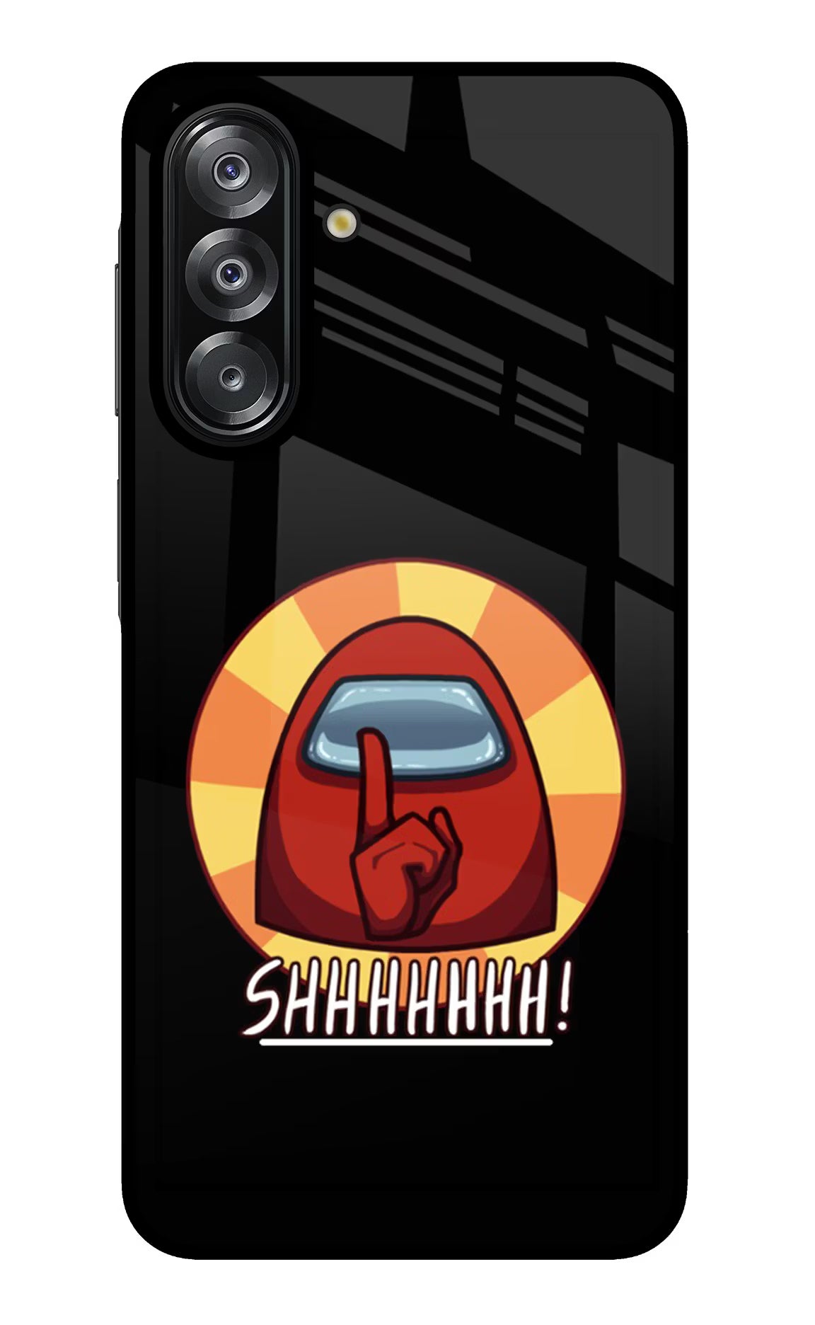 Among Us Shhh! Samsung A26 Glass Case Back Cover by Casekaro