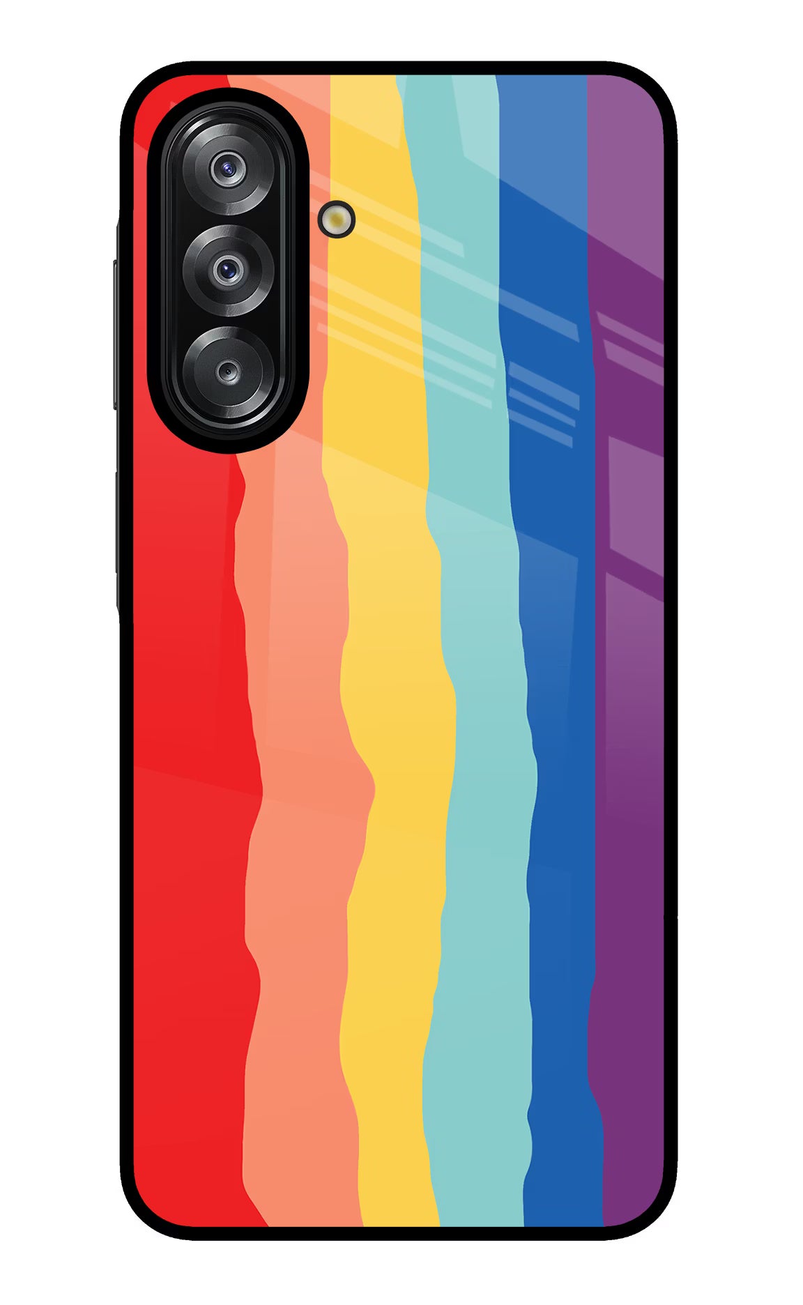 Rainbow Samsung A26 Glass Case Back Cover by Casekaro