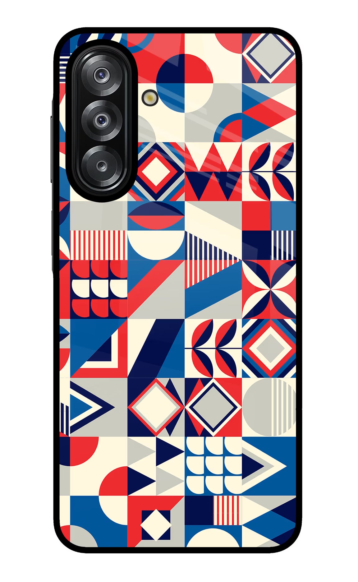 Colorful Pattern Samsung A26 Glass Case Back Cover by Casekaro
