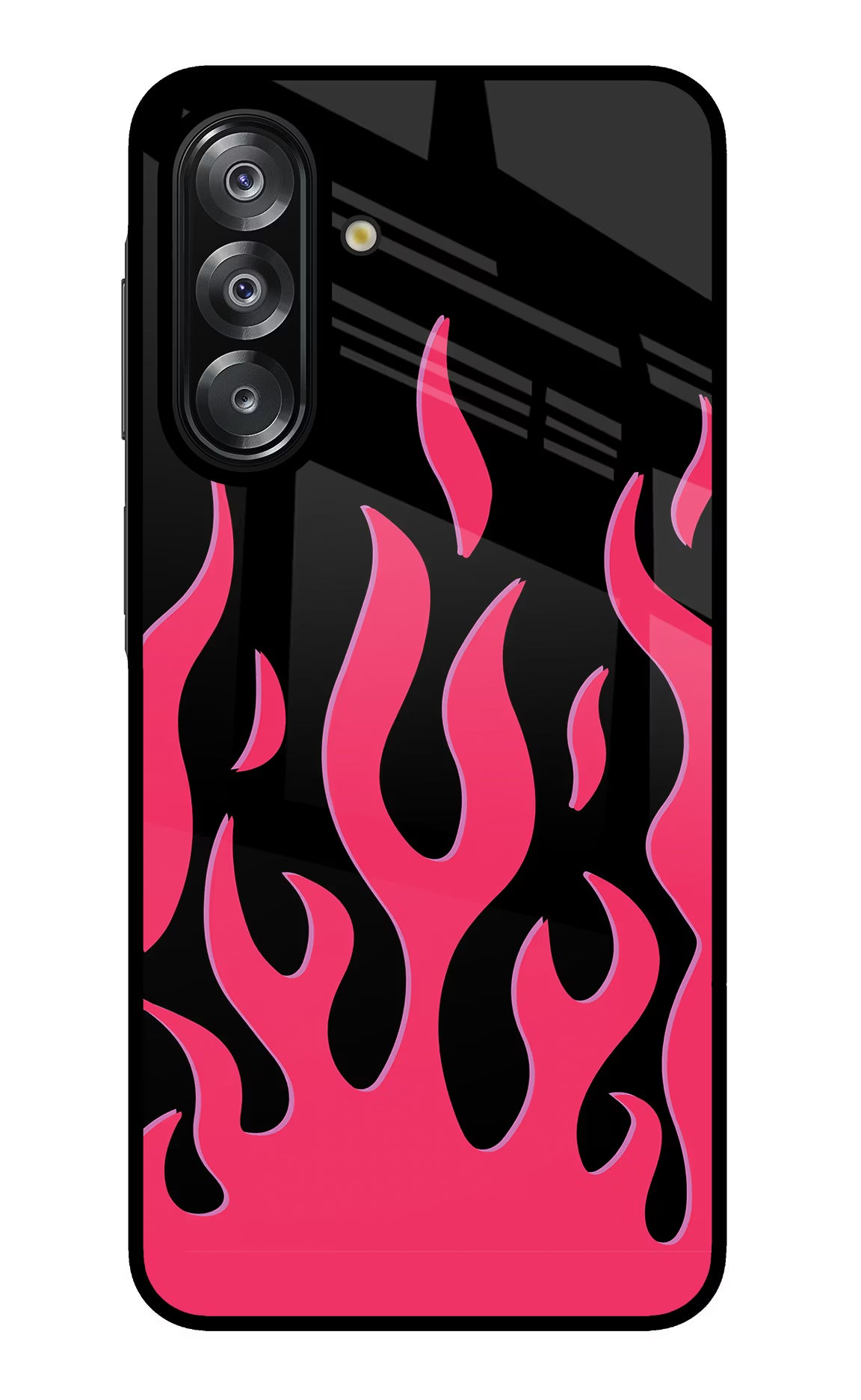 Fire Flames Samsung A26 Glass Case Back Cover by Casekaro