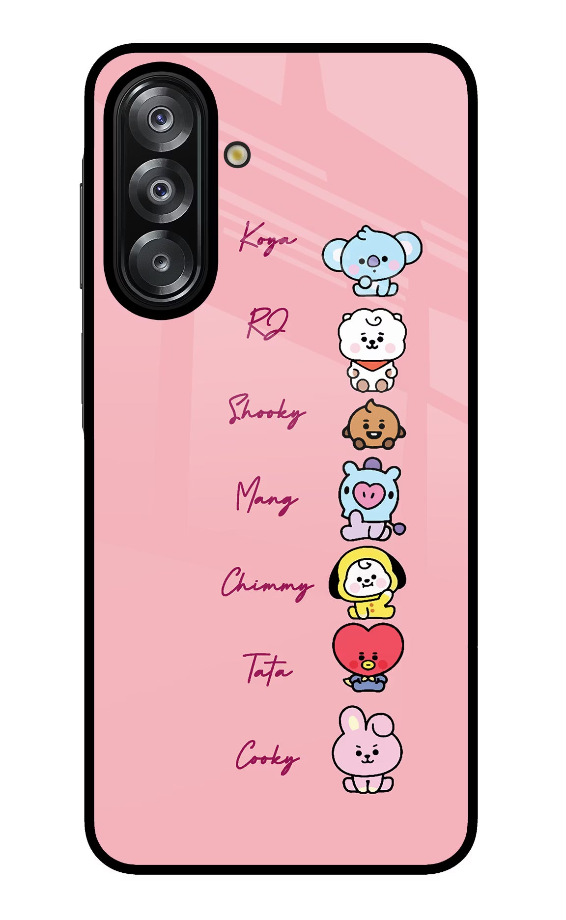 BTS names Samsung A26 Glass Case Back Cover by Casekaro
