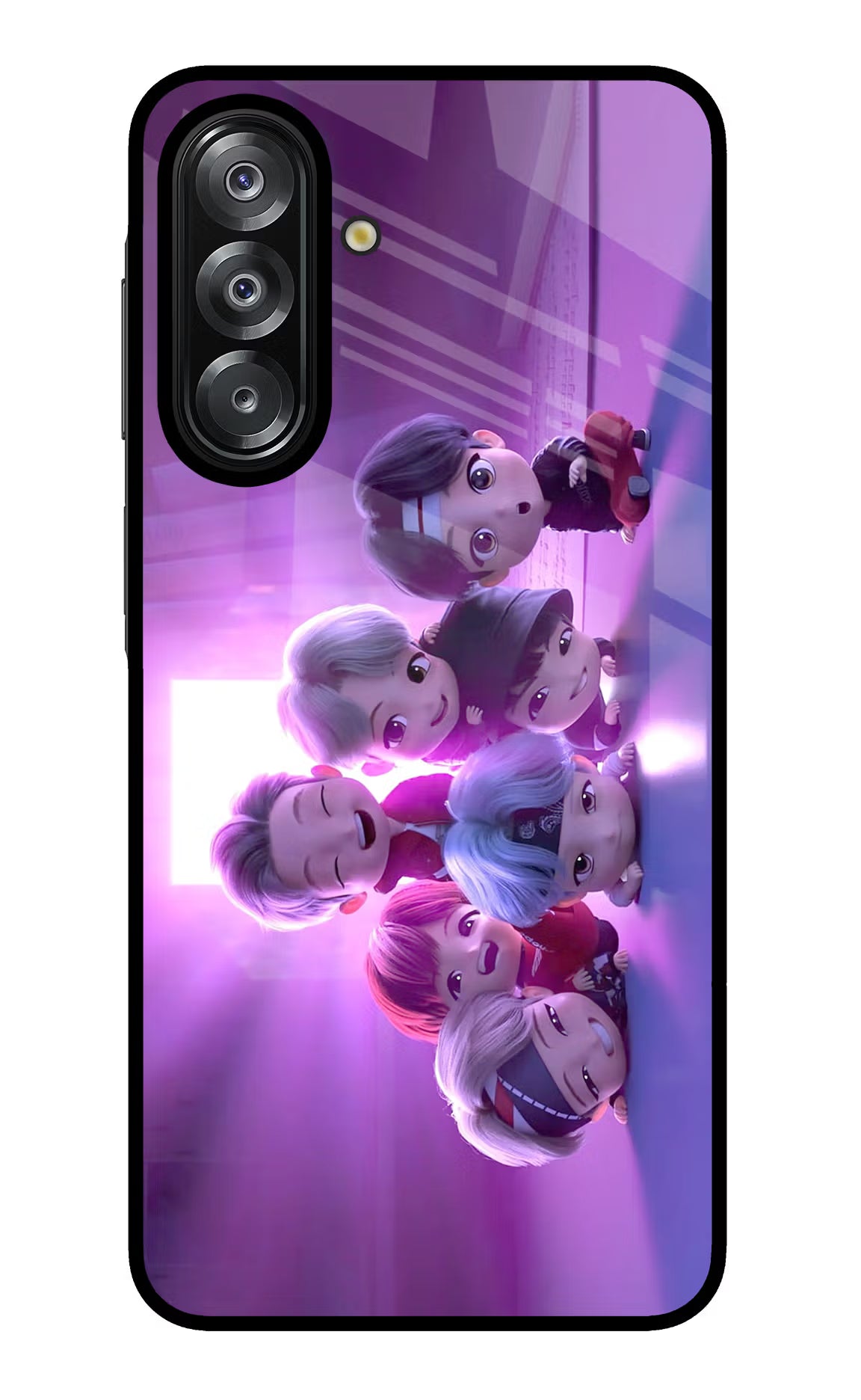 BTS Chibi Samsung A26 Glass Case Back Cover by Casekaro