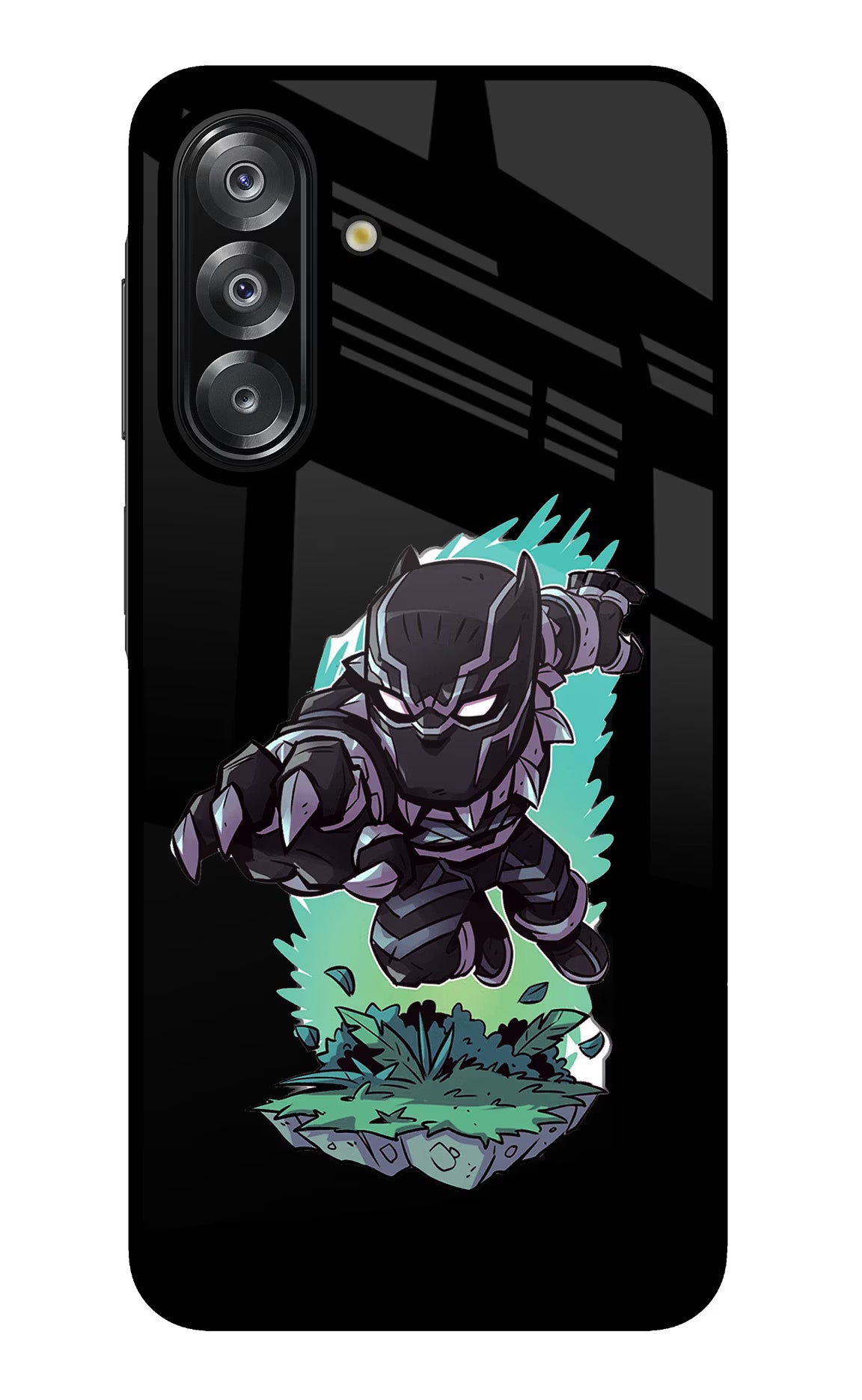 Black Panther Samsung A26 Glass Case Back Cover by Casekaro