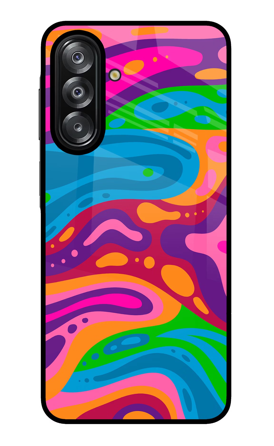 Trippy Pattern Samsung A26 Glass Case