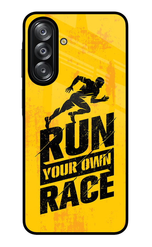 Run Your Own Race Samsung A26 Glass Case