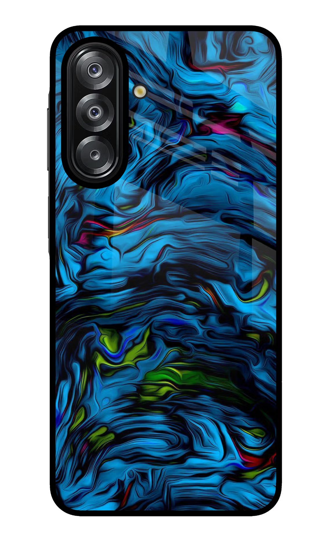 Dark Blue Abstract Samsung A26 Glass Case