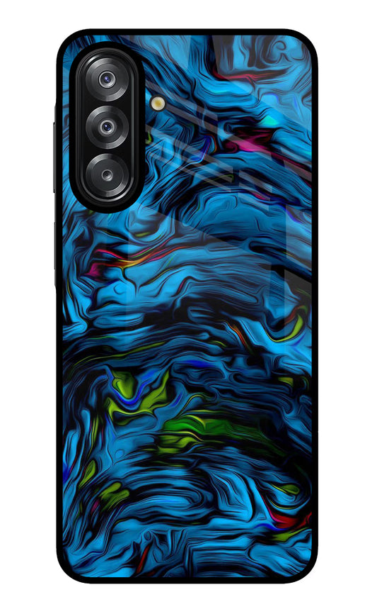 Dark Blue Abstract Samsung A26 Glass Case