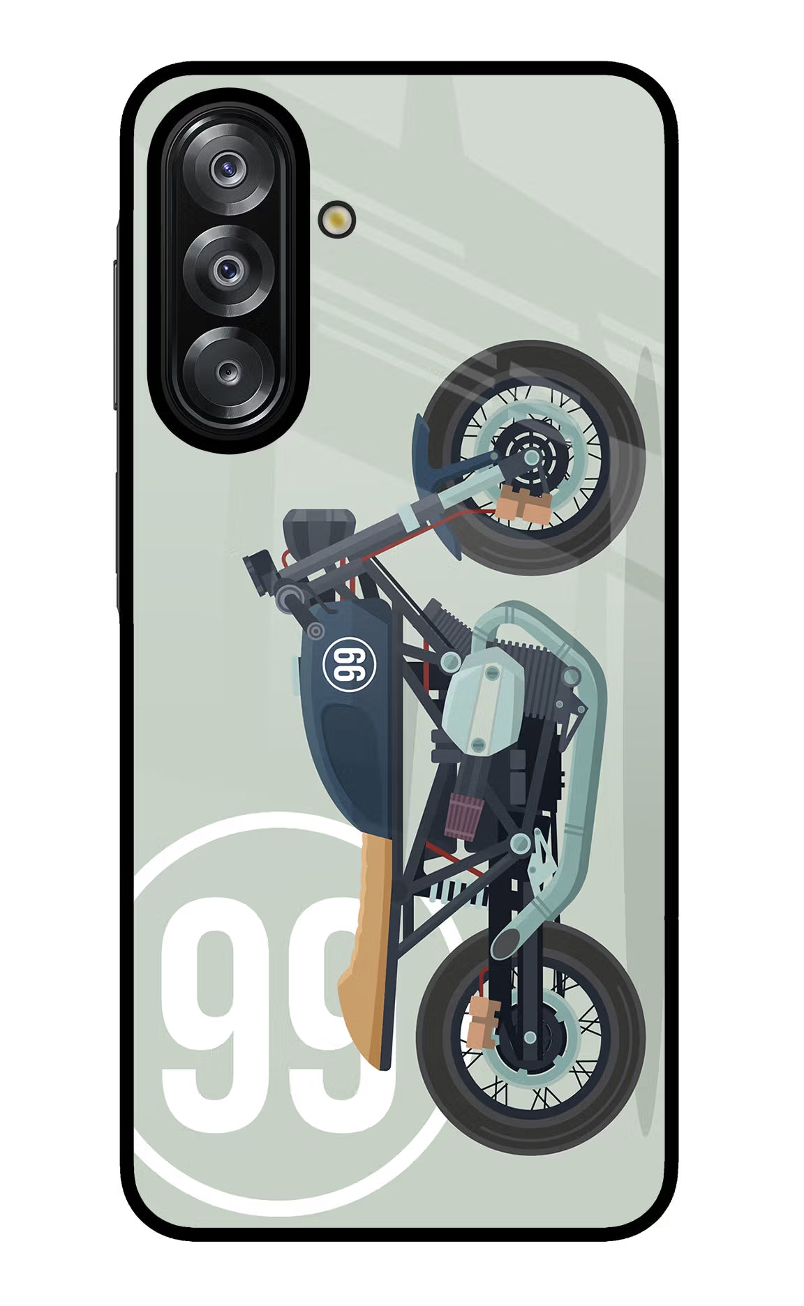 Classic Cafe Racer 99 Samsung A26 Glass Case Back Cover by Casekaro
