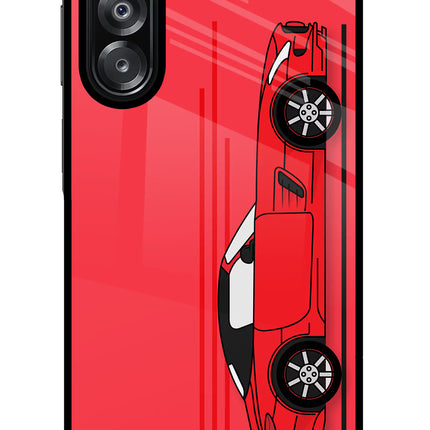 Red Velocity Samsung A26 Glass Case Back Cover by Casekaro