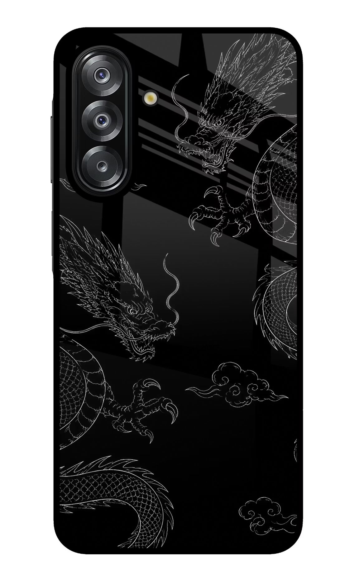 Twin Dragons Samsung A26 Glass Case Back Cover by Casekaro