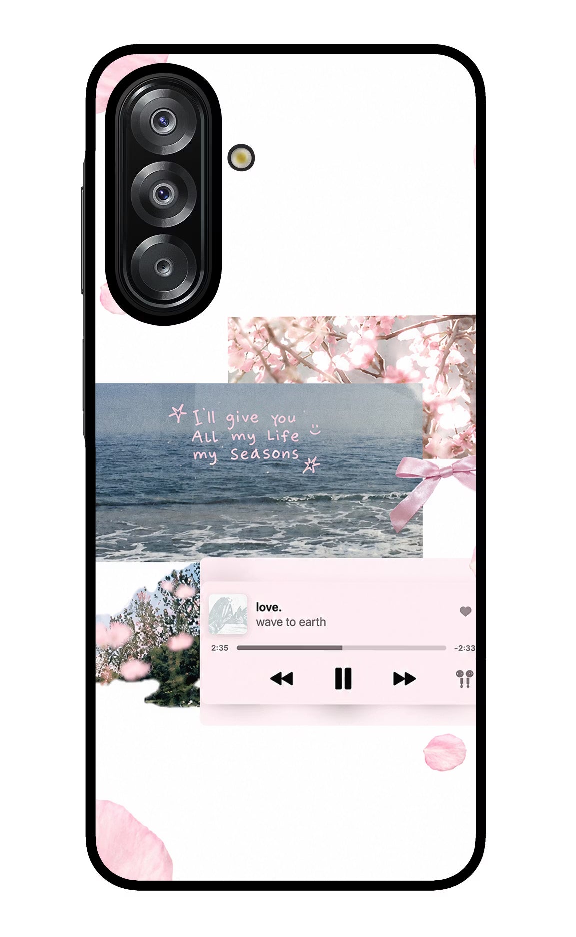 Wave to earth Samsung A26 Glass Case Back Cover by Casekaro