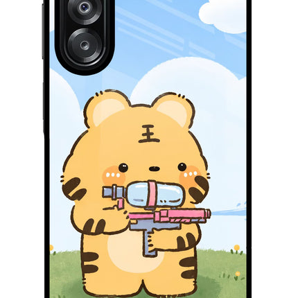 Tiger Treat Samsung A26 Glass Case Back Cover by Casekaro