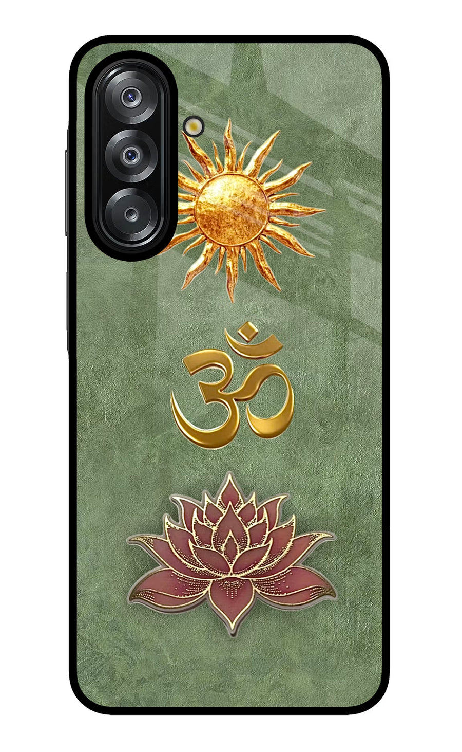 Om & Lotus Samsung A26 Back Cover, Glass case