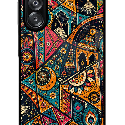 Folk Print Samsung A26 Glass Case