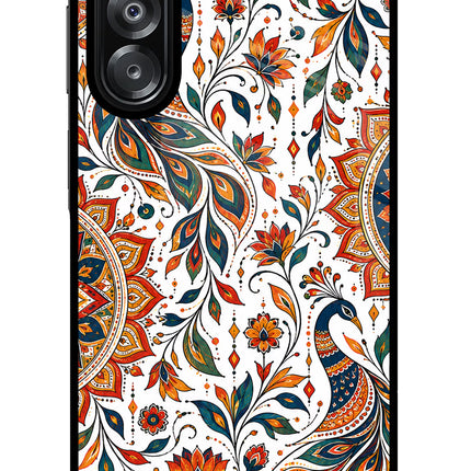 White Mayura Samsung A26 Glass Case