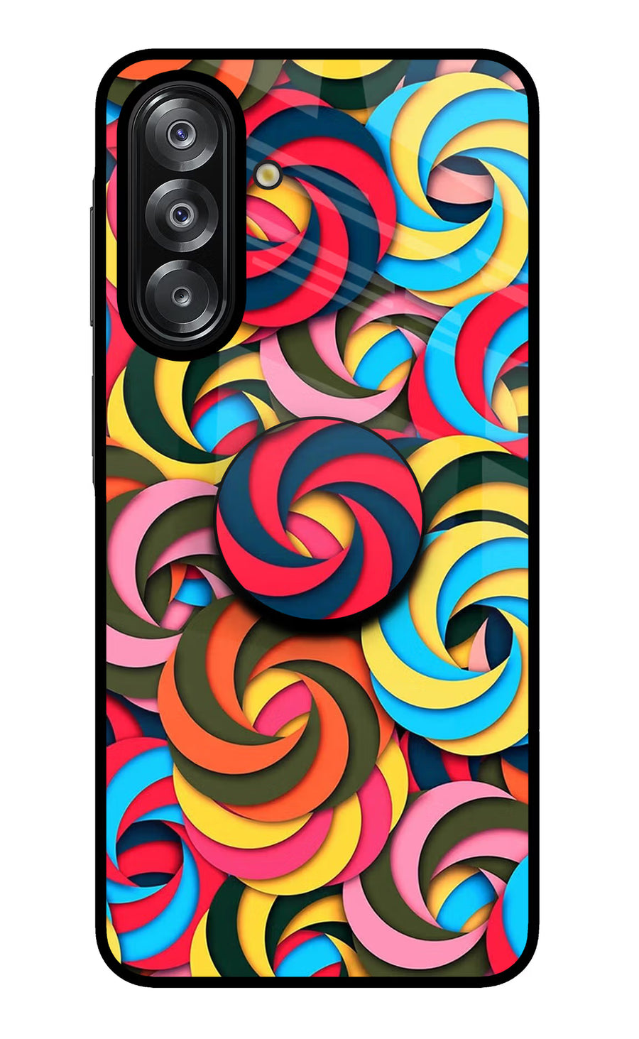Spiral Pattern Samsung A26 Pop Case, Glass case
