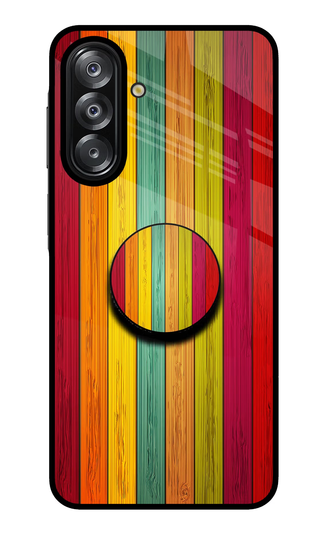 Multicolor Wooden Samsung A26 Pop Case by Casekaro
