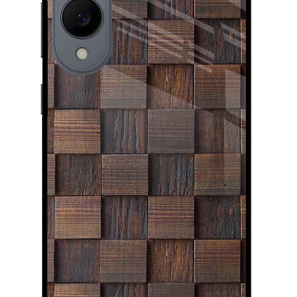 Wooden Cube Design Samsung S25 Edge Glass Case