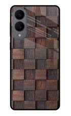 Wooden Cube Design Samsung S25 Edge Glass Case